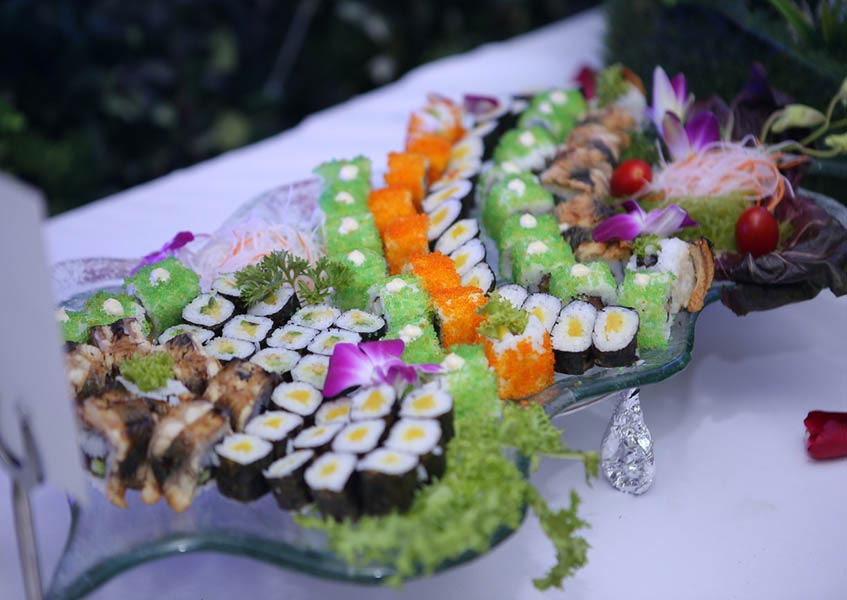 quầy buffet tại hội thảo