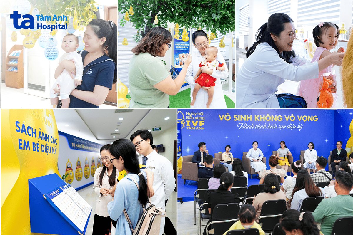 các gia đình tại ngày hội bầu vàng do ivf tâm anh tổ chức