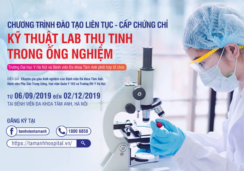 Đào tạo “Kiến thức và thực hành kỹ thuật cơ bản Lab hỗ trợ sinh sản”
