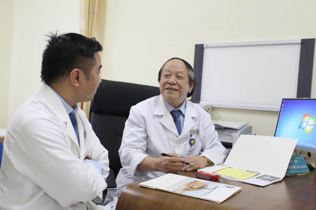 GS.TS.BS Trần Quán Anh và đồng nghiệp trong một cuộc hội chẩn