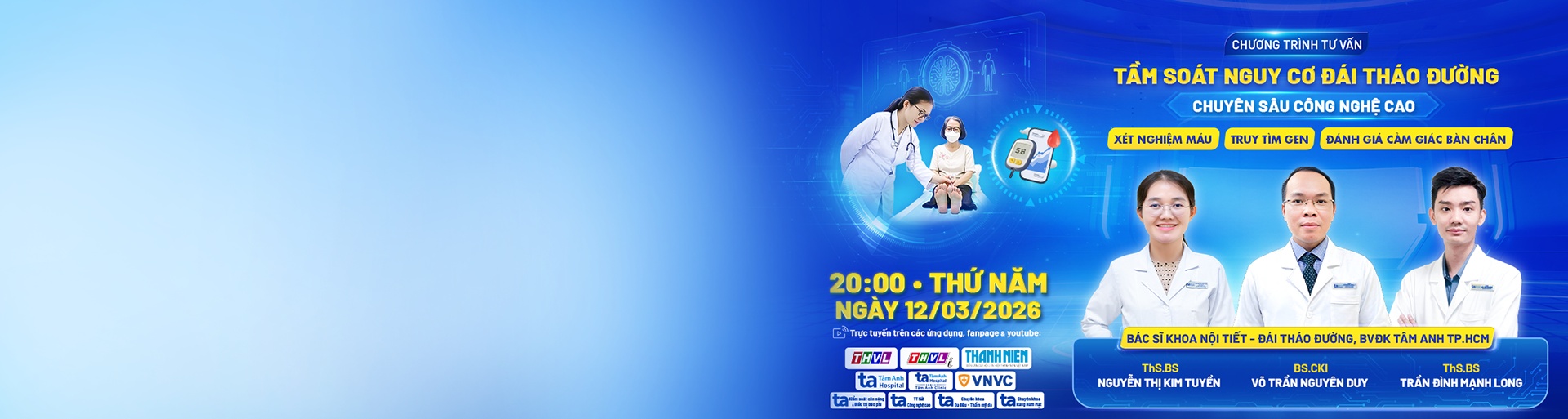 banner chương trình tư vấn tầm soát nguy cơ đái tháo đường desk