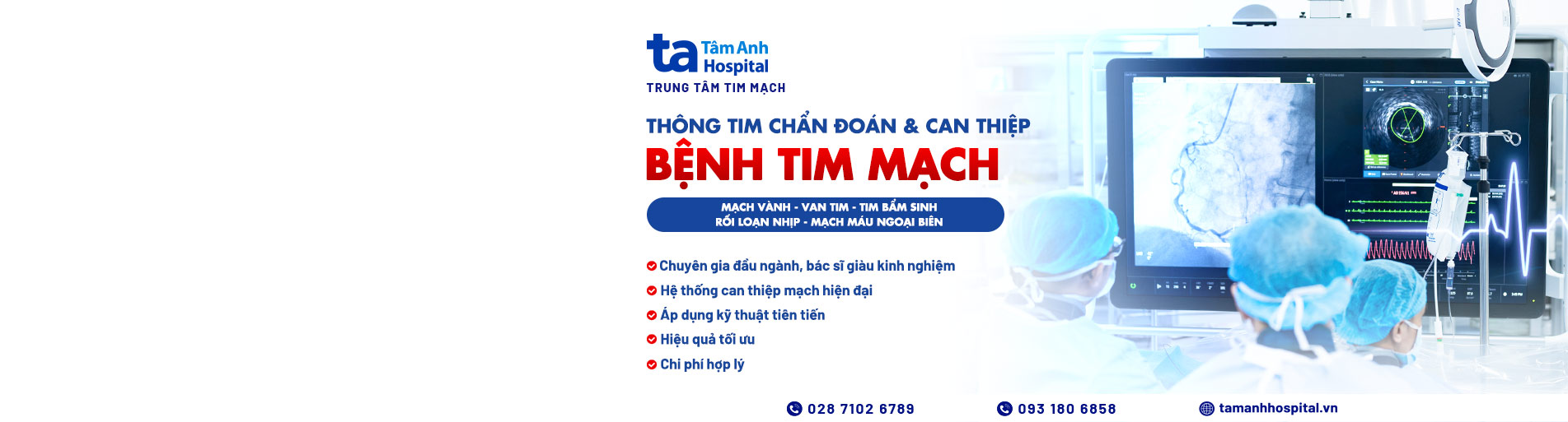 Banner ck Tim mạch thông tim chẩn đoán bệnh tim mạch desk