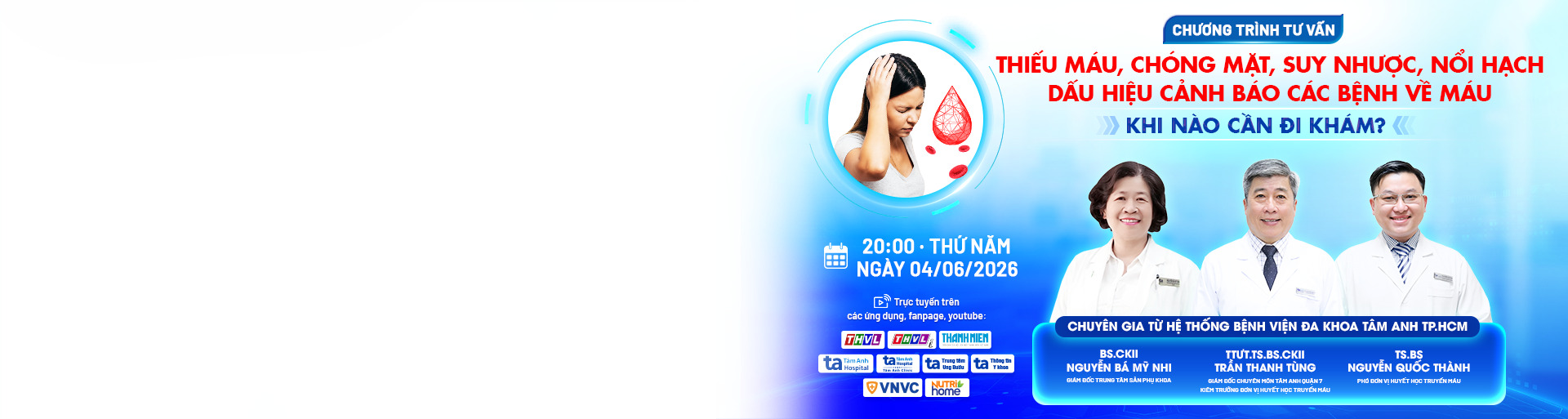 banner dấu hiệu các bệnh về máu pc
