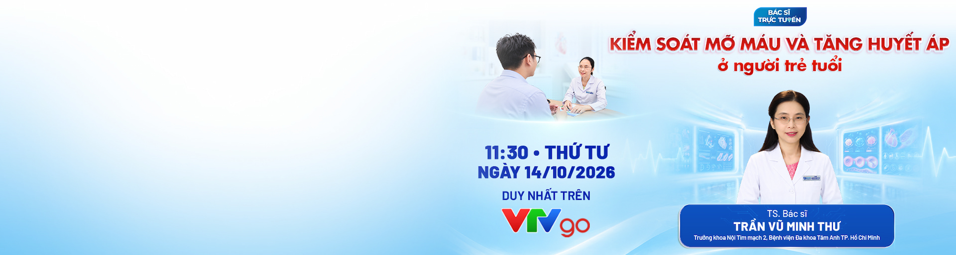 banner kiểm soát mỡ máu và tăng huyết áp ở người trẻ tuổi