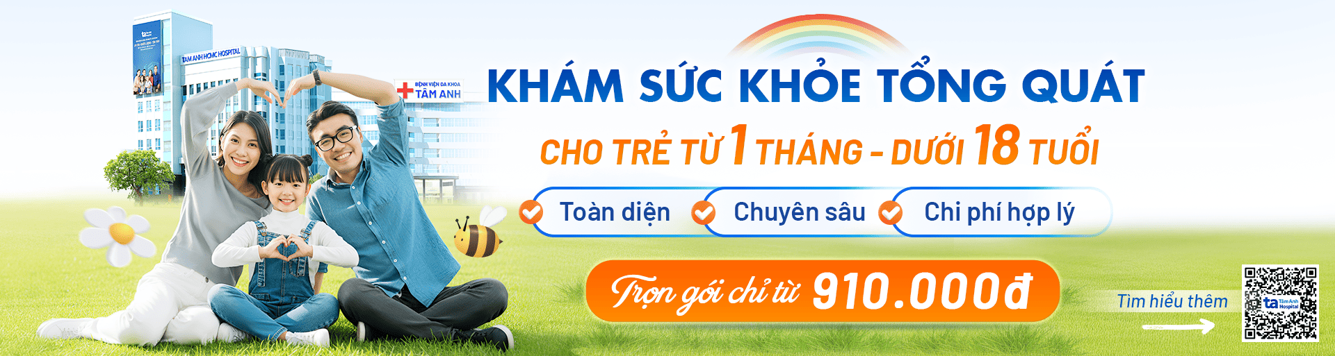 banner gói khám sức khỏe tổng quát cho trẻ từ 1 đến dưới 18 tuổi