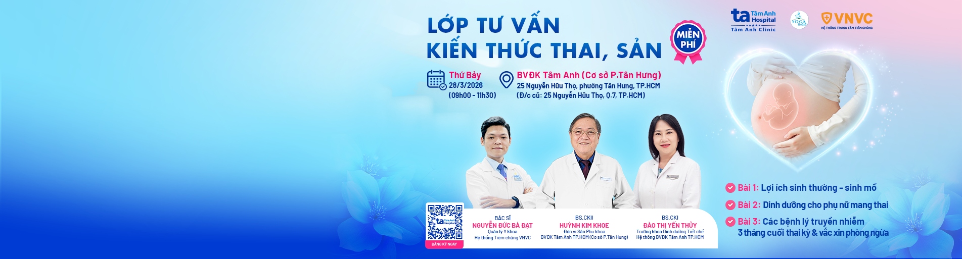 banner lớp học tiền sản