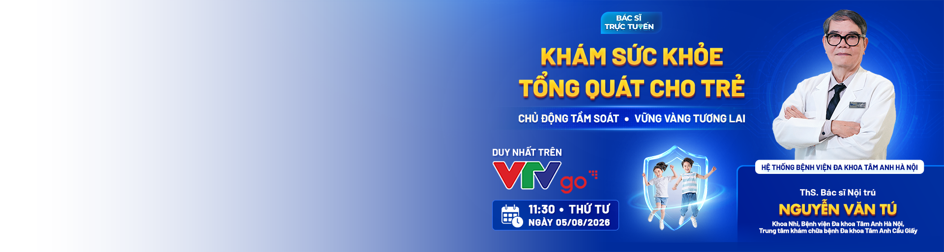 banner live khám sức khỏe tổng quát cho trẻ