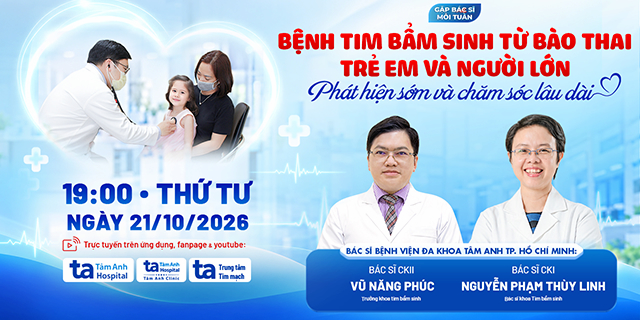 banner bệnh tim bẩm sinh từ bào thai trẻ em và người lớn