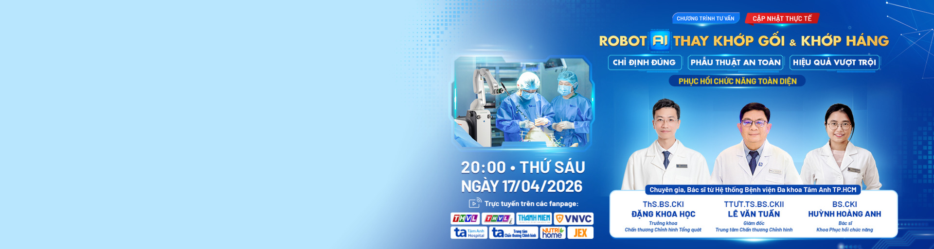 banner pc robot ai thay khớp gối khớp háng