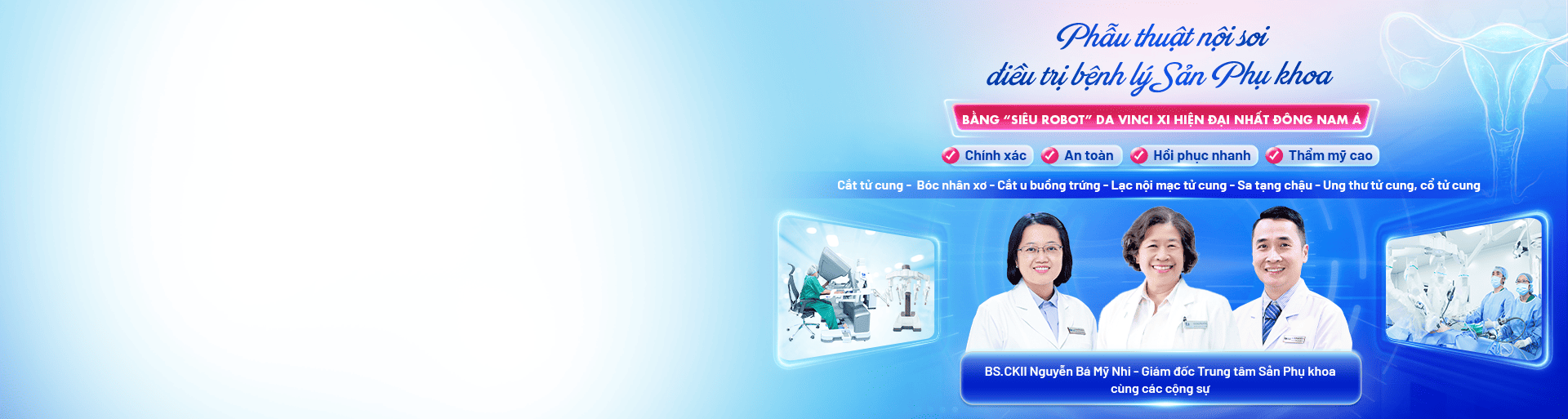 banner phẫu thuật nội soi điều trị bệnh lý sản phụ khoa
