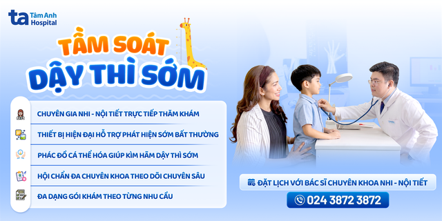 banner gói tầm soát dậy thì sớm ở trẻ
