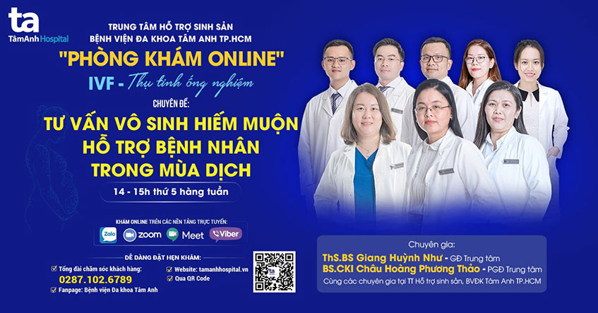 “Phòng khám online IVF”: Khám & tư vấn miễn phí bệnh nhân hiếm muộn