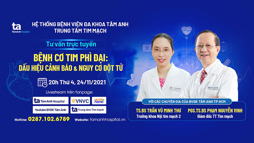 Tư vấn trực tuyến “Bệnh cơ tim phì đại: Dấu hiệu và nguy cơ đột tử”