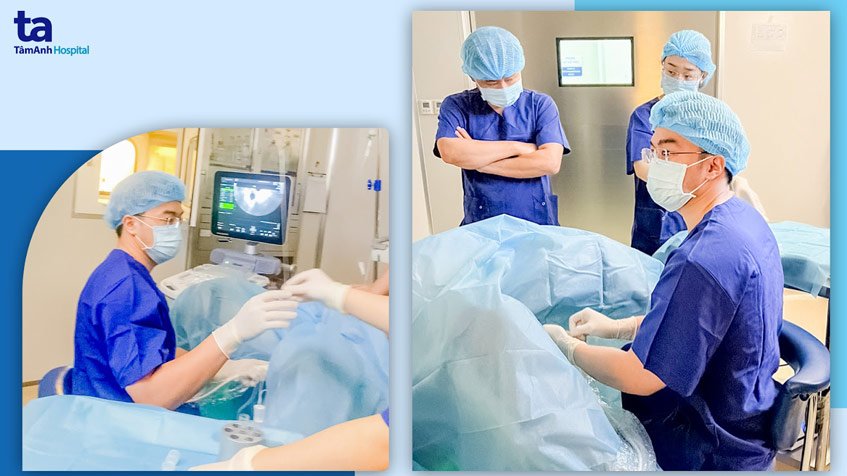 bác sĩ Nguyên đang thực hiện ca mổ