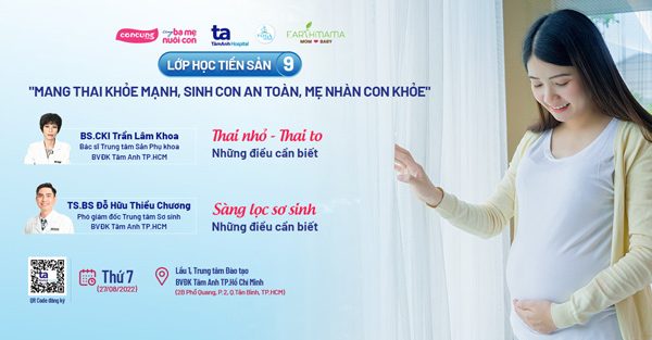 Lớp học tiền sản 9, 8h – 11h Thứ 7 (Ngày 27/08/2022)