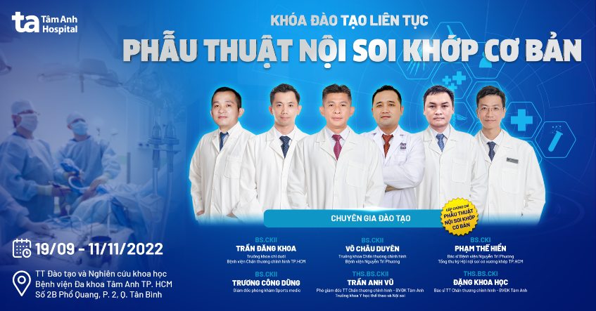 Chiêu sinh lớp CME mới: Phẫu thuật nội soi khớp cơ bản