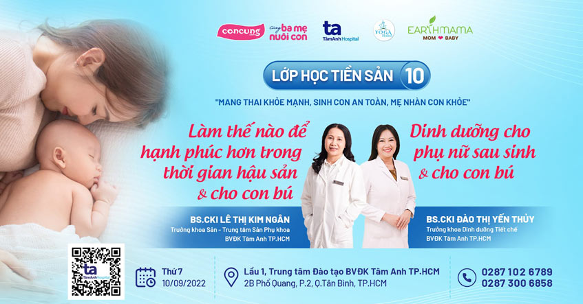 Lớp học tiền sản 10, 8h – 11h Thứ 7 (Ngày 10/09/2022)