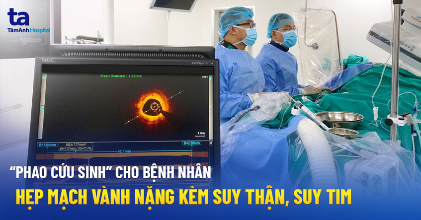 “Phao cứu sinh” cho bệnh nhân hẹp mạch vành nặng kèm suy thận, suy tim