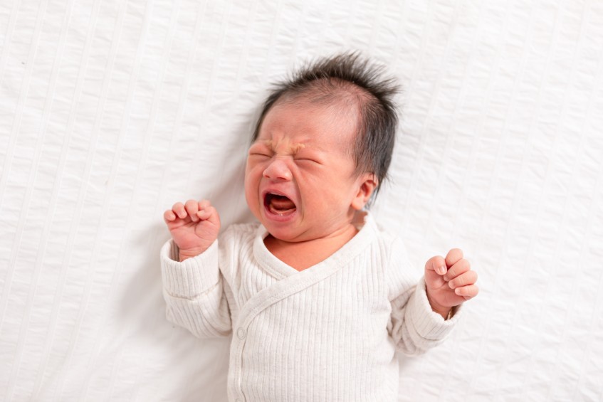 Trẻ sơ sinh rất cần được đỡ đần khi nhỏ nhắn quấy khóc