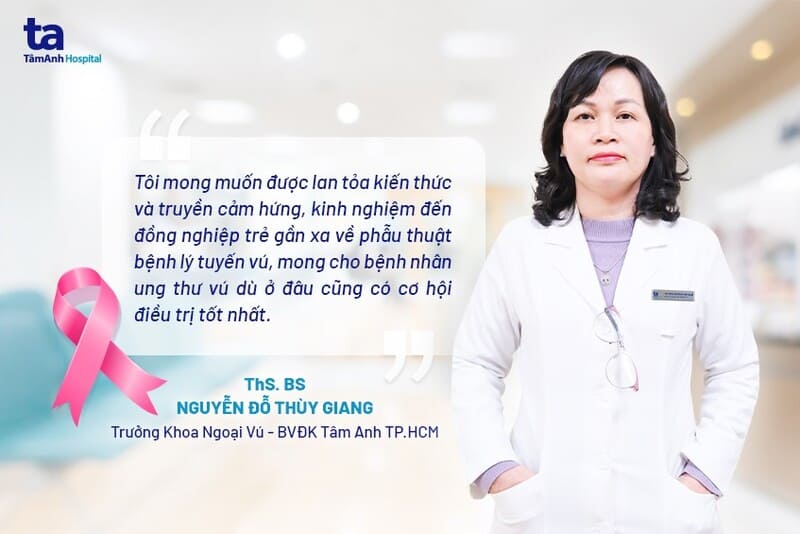 ThS.BS Nguyễn Đỗ Thùy Giang (Trưởng khoa Ngoại Vú - BVĐK Tâm Anh TP.HCM) tư vấn