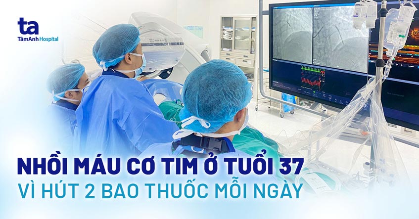 Nhồi máu cơ tim ở tuổi 37 vì hút 2 bao thuốc mỗi ngày