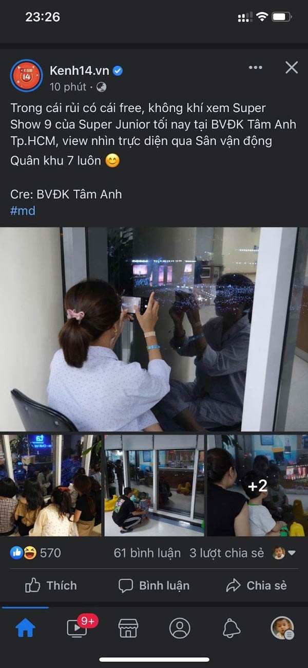 hình ảnh từ fanpage tâm anh