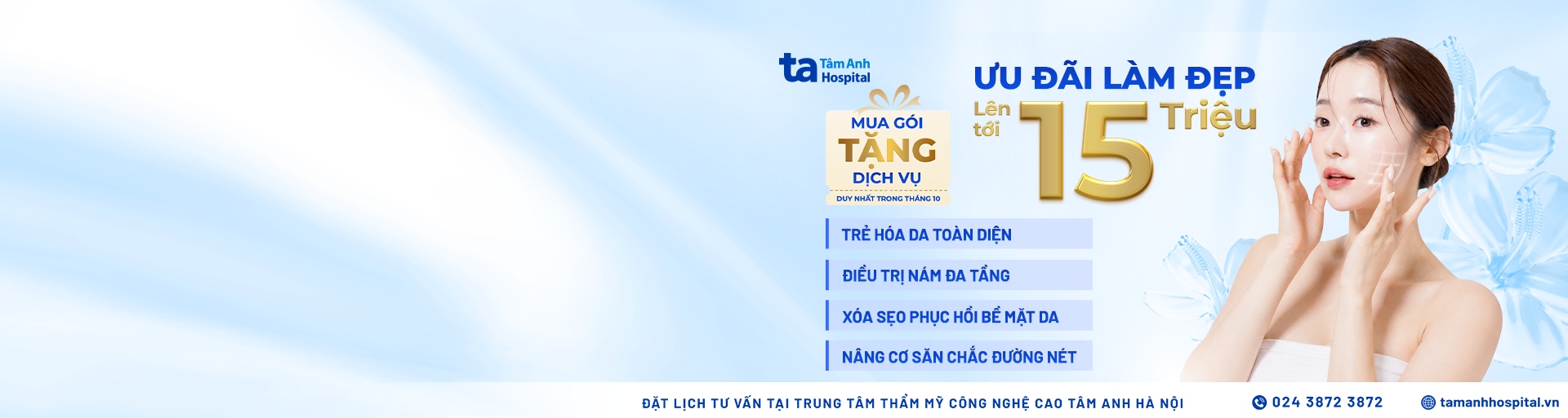 ưu đãi làm đẹp 15 triệu ck