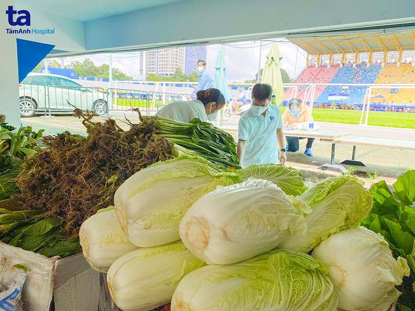 hỗ trợ thực phẩm mùa dịch hơn 5 tấn rau củ trong đợt này