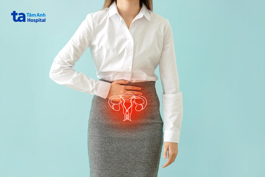 vị trí đau bụng kinh thường nằm phía dưới rốn