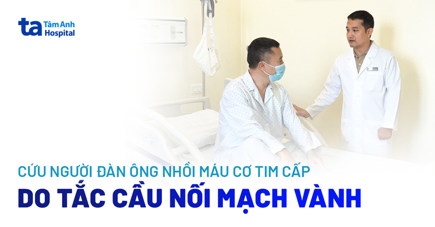 Cứu người đàn ông nhồi máu cơ tim cấp do tắc cầu nối mạch vành