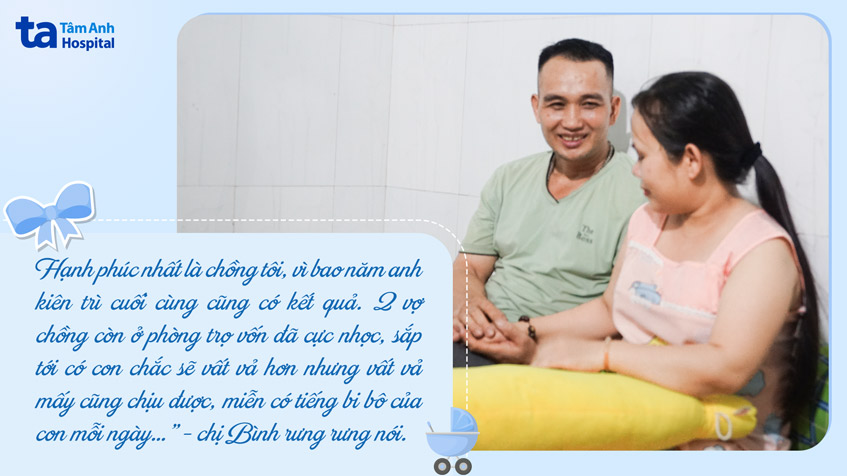 Vợ chồng anh Khuyên thành công có con