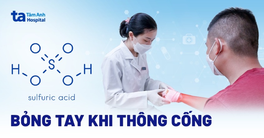 bỏng tay khi thống cống