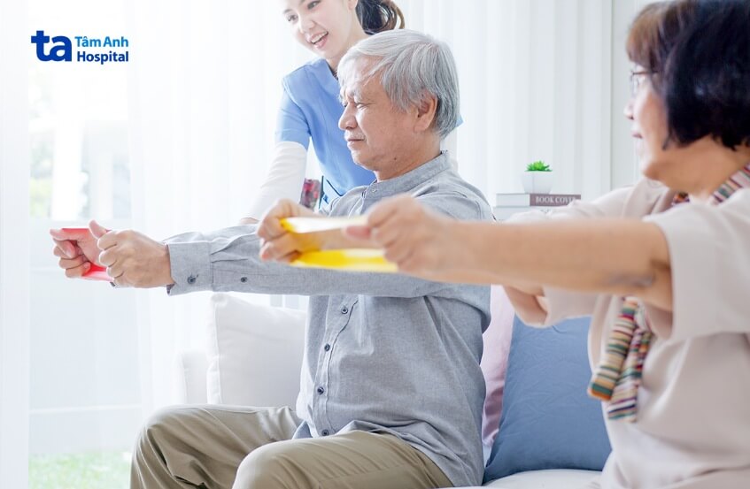 bài tập sau điều trị đột quỵ xuất huyết não