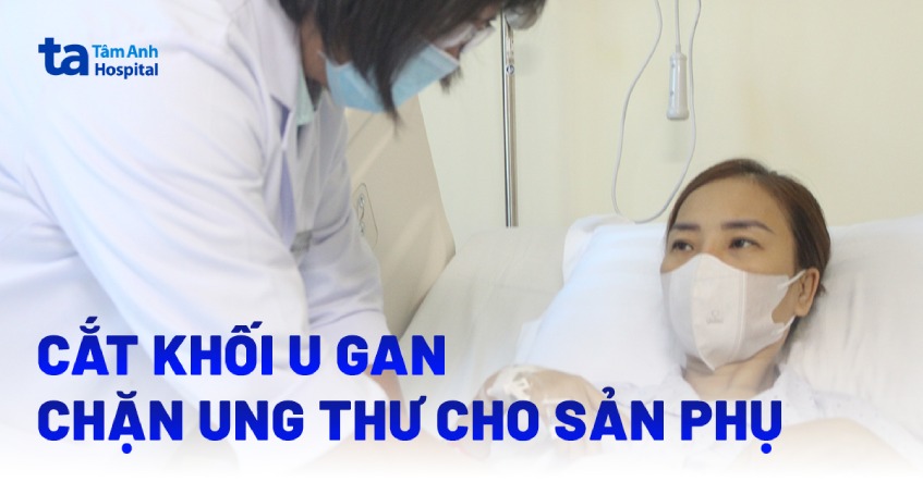 cắt khối u gan cho sản phụ