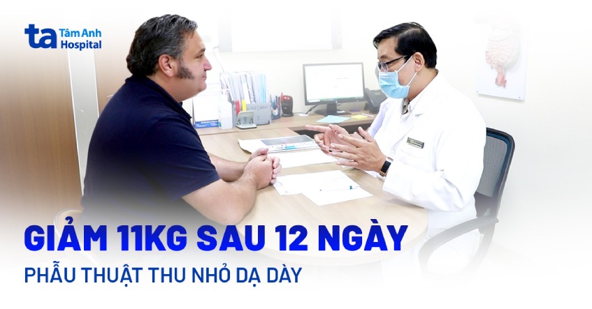 Giảm 11 kg sau 12 ngày phẫu thuật thu nhỏ dạ dày