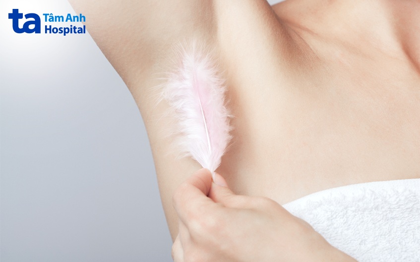 vùng da dưới nách khô thoáng sau điều trị