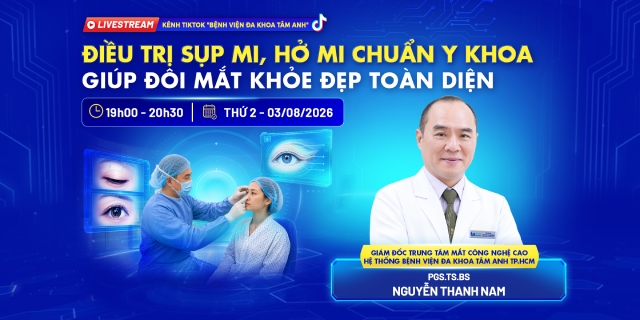 banner livestream điều trị sụp mi mắt chuẩn y khoa