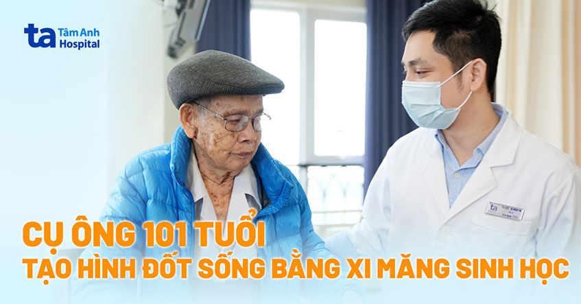 Chữa xẹp đốt sống cho cụ ông 101 tuổi té ngã
