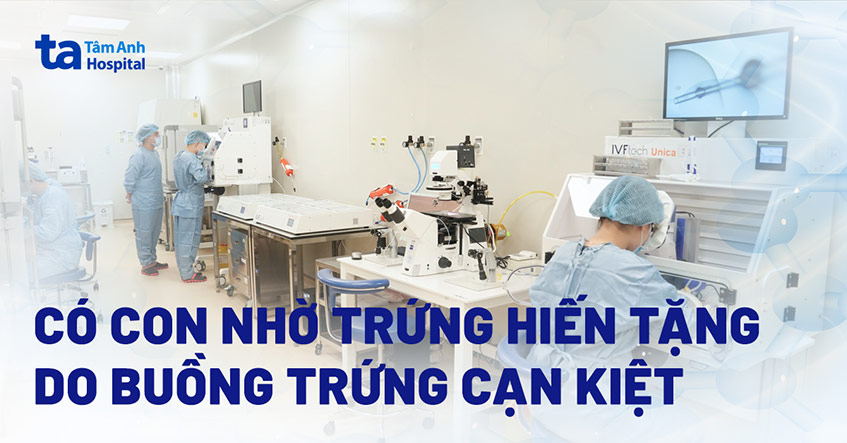Có con nhờ trứng hiến tặng do buồng trứng cạn kiệt