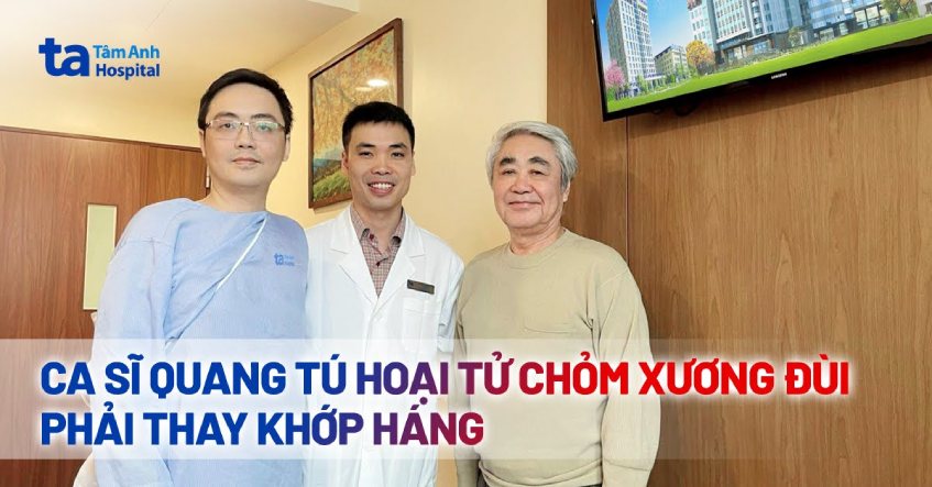 Ca sĩ Quang Tú hoại tử chỏm xương đùi phải thay khớp háng