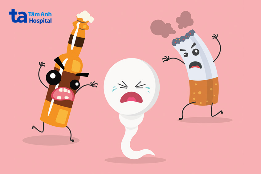 Tránh xa rượu bia, thuốc lá để cải thiện chất lượng sức khỏe tinh trùng