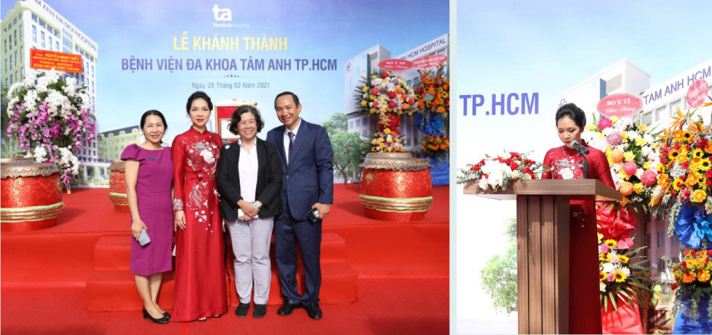 bà hoa phát biểu tại buổi lễ