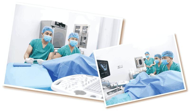 bác sĩ hoàng đang thực hiện phẫu thuật