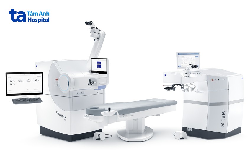 hệ thống visumax 800 và mel 90 là thiết bị dùng trong phẫu thuật femtosecond laser