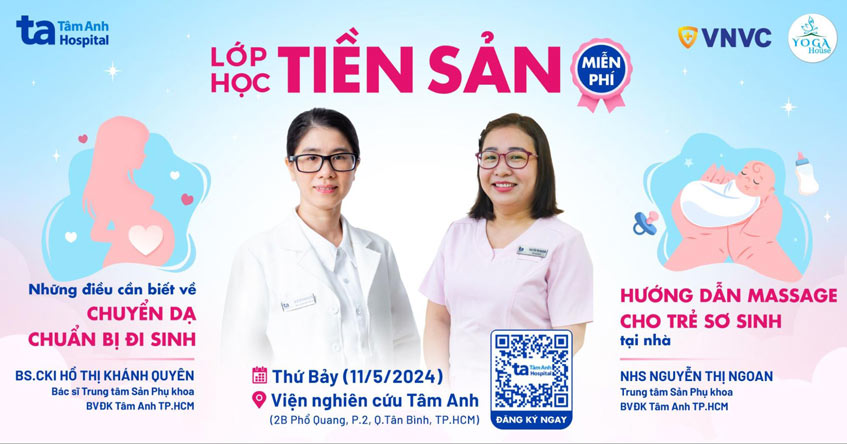Lớp học tiền sản 8, 9h00 – 11h00 Thứ 7 (11/05/2024)