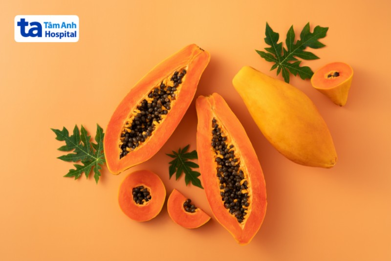 thực phẩm chữa gan nhiễm mỡ, đu đủ