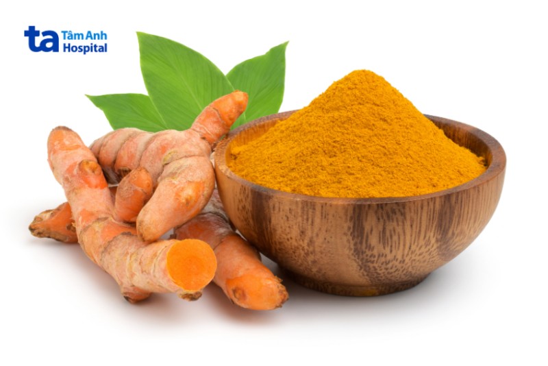 thức ăn trị gan nhiễm mỡ, củ nghệ