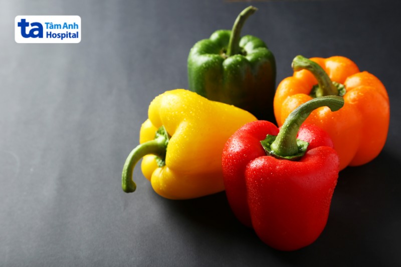 thức ăn trị gan nhiễm mỡ, ớt chuông
