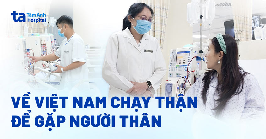 Về Việt Nam chạy thận để gặp người thân