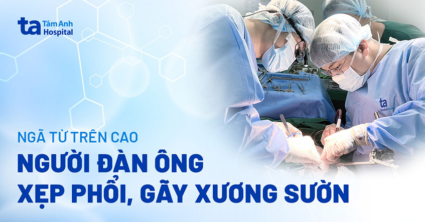 Xẹp phổi, gãy xương sườn sau ngã cầu thang